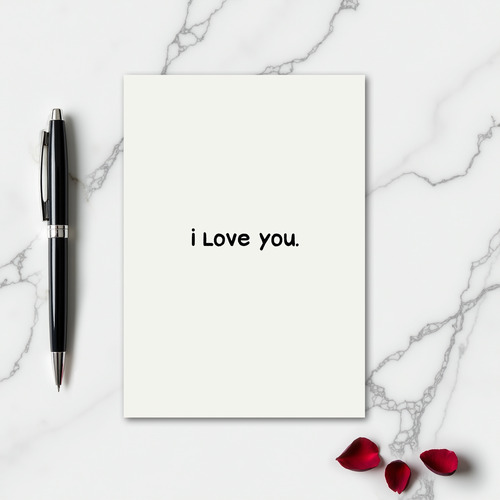 Classic I Love You Note Card