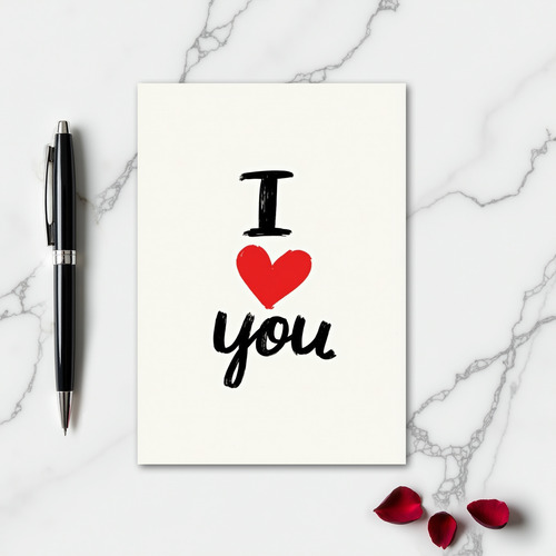 Classic I Love You Romantic Card
