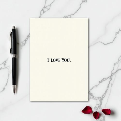 Classic I Love You Serif Card