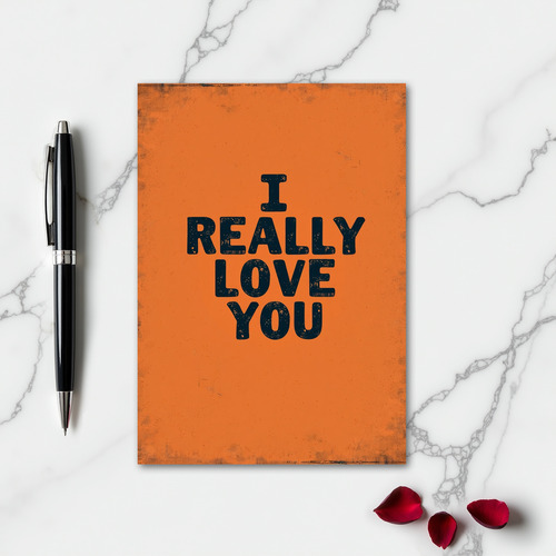 Classic I Love You Texture Card