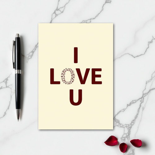 Classic I Love You Wreath Card