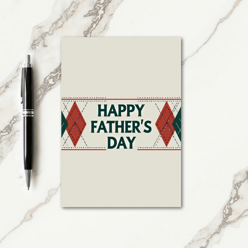 Classic Knit Fathers Day Card