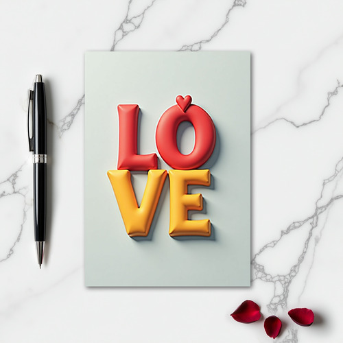 Classic Love Balloon Card