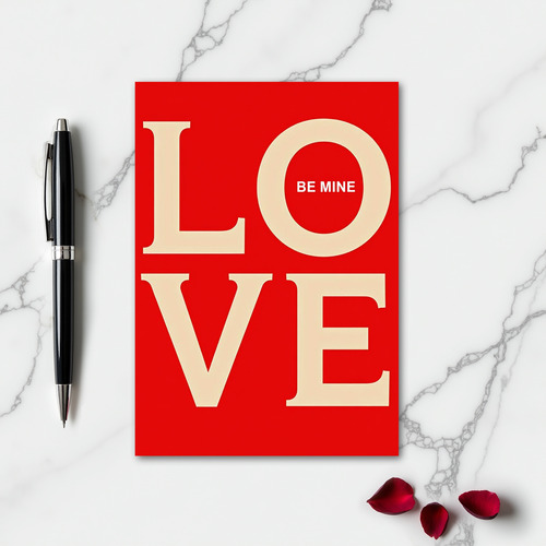 Classic Love Be Mine Card