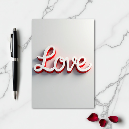 Classic Love Calligraphy Card