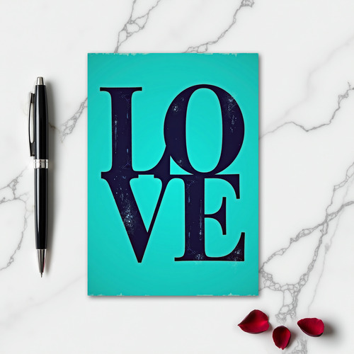 Classic Love Text Card