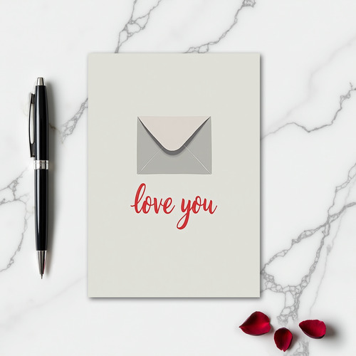 Classic Love You Card Romantic Love Card
