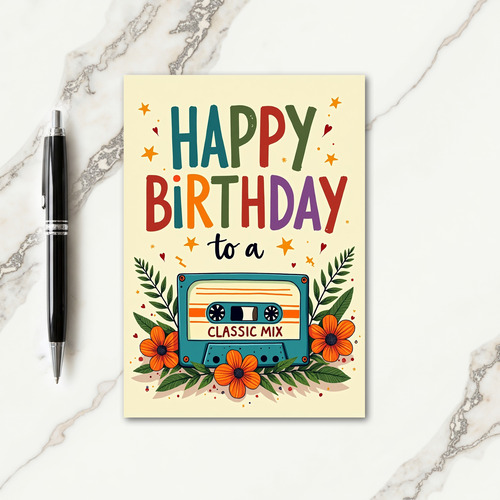 Classic Mixtape Birthday Card