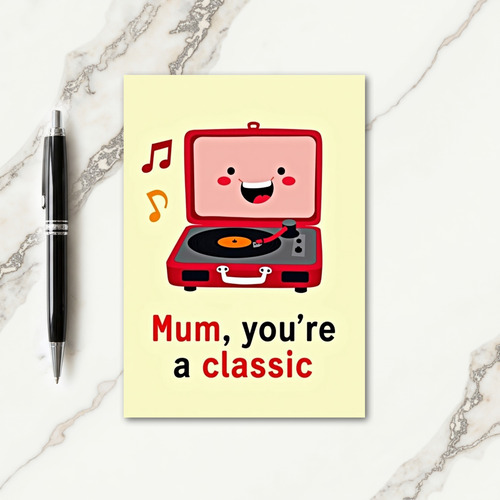 Classic Mum Retro Illustration Card