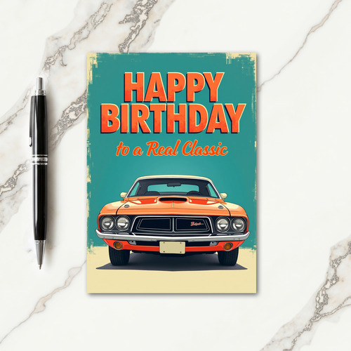 Classic Muscle Birthday Card