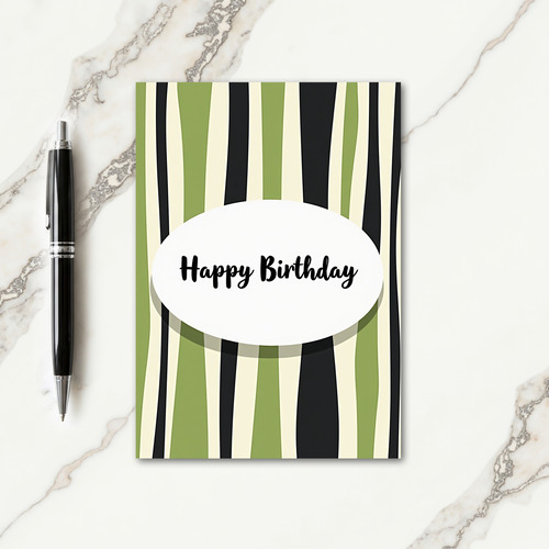 Classic Oval Birthday Card
