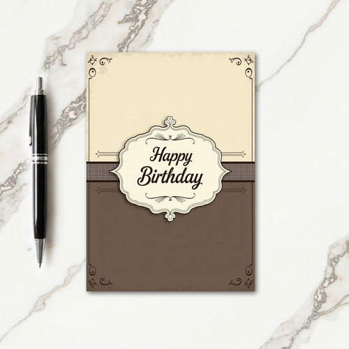 Classic Plaque Birthday Card