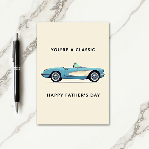 Classic Roadster Fathers Day Card