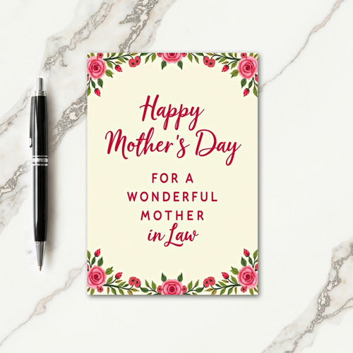 Classic Rose Mothers Day Card