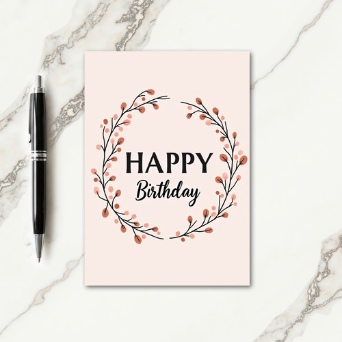 Classic Script Birthday Card