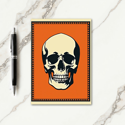 Classic Skull Halloween Card