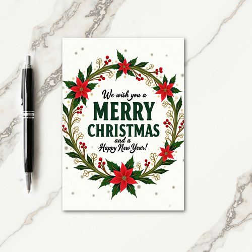 Classic Wreath Christmas Card