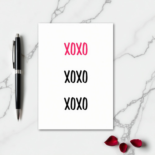 Classic Xoxo Love Card