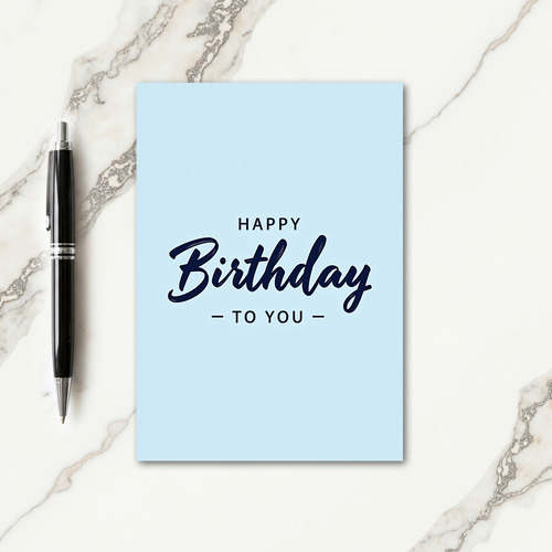 Clean Celebration Birthday Card