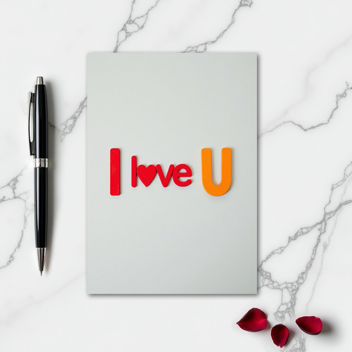 Clean Classic Love U Card