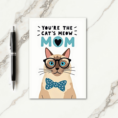 Clean Feline Mom Love Card
