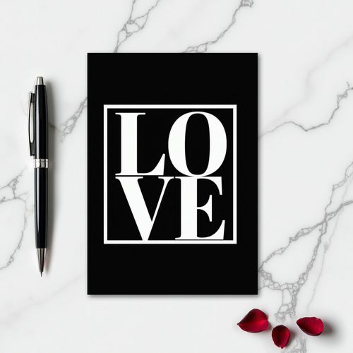 Clean Minimalist Love Card
