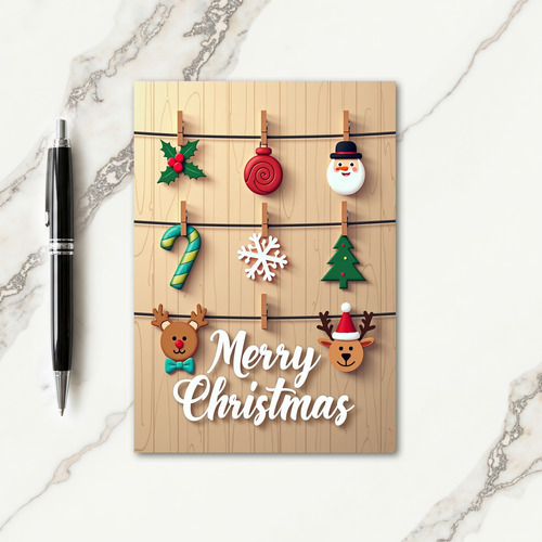 Clothespin Christmas Card