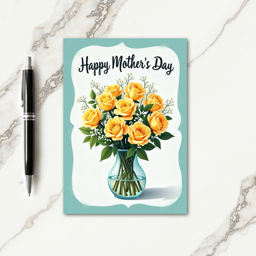Cloud Border Floral Card