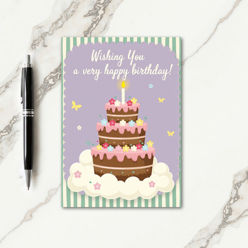 Cloud Cake Birthday Card