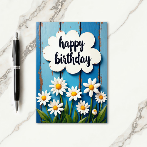 Cloud Plaque Birthday Card