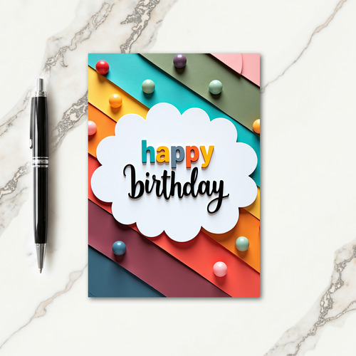Cloud Plaque Celebration Card