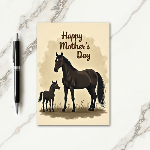 Cloud Vignette Equids Card