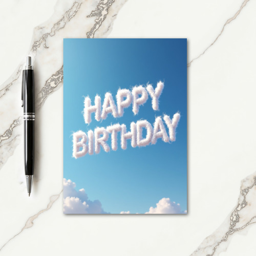 Cloudy Birthday Card