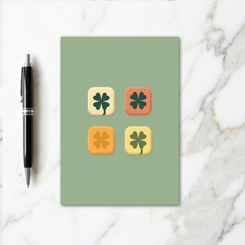 Clover Art Squares Vector Style Card