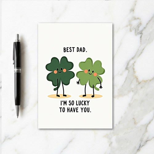 Clover Best Dad Lucky Love Card