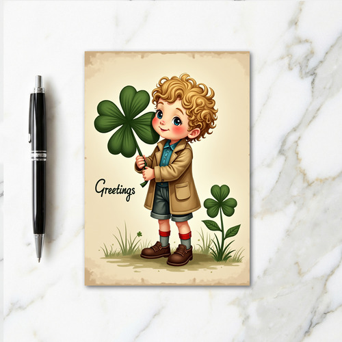 Clover Boy Vintage Style Card