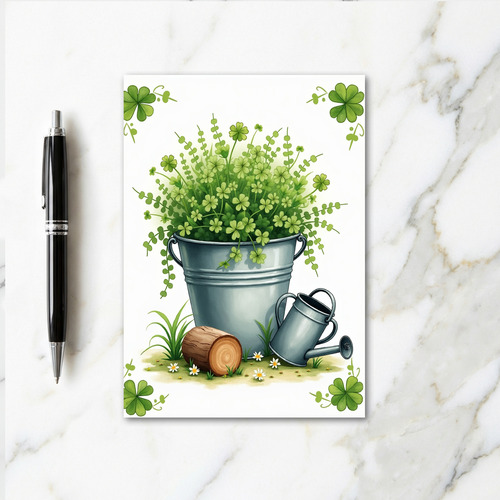 Clover Bucket Scene Greats Card