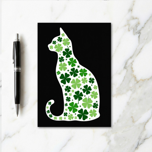 Clover Cat Pattern Card
