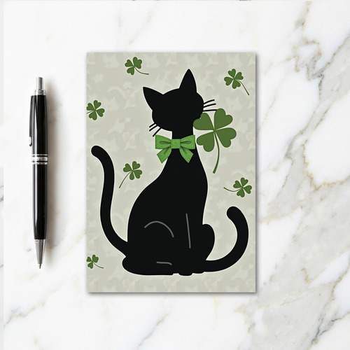 Clover Cat Pattern Luck Card