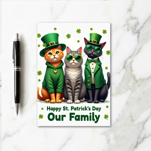 Clover Cats Family Holiday Card