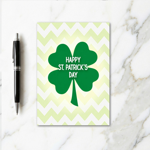 Clover Chevron St Patricks Card