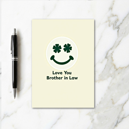 Clover Emoji Brother In Law Card