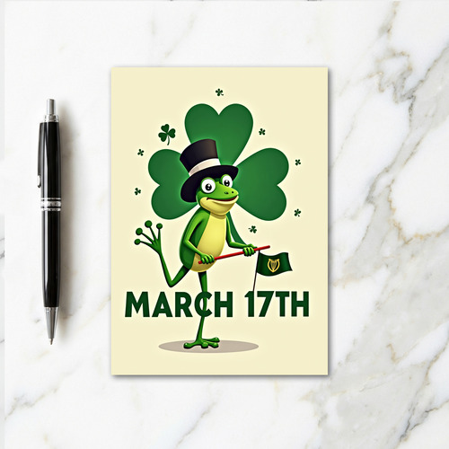 Clover Frog March 17Th Card