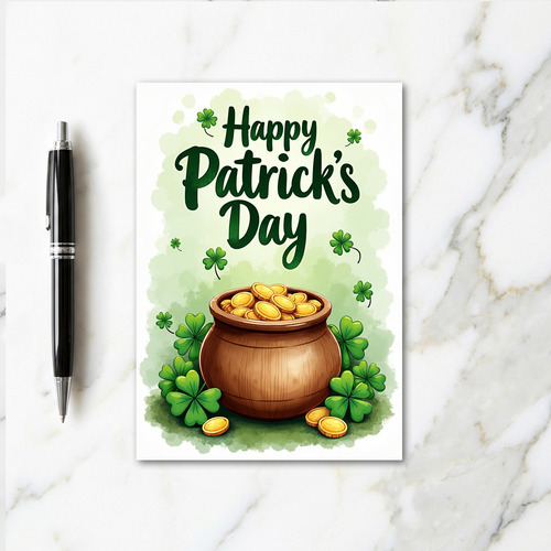 Clover Gold Coins Happy Day Card