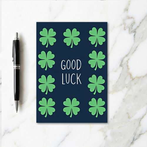 Clover Grid Good Luck Card
