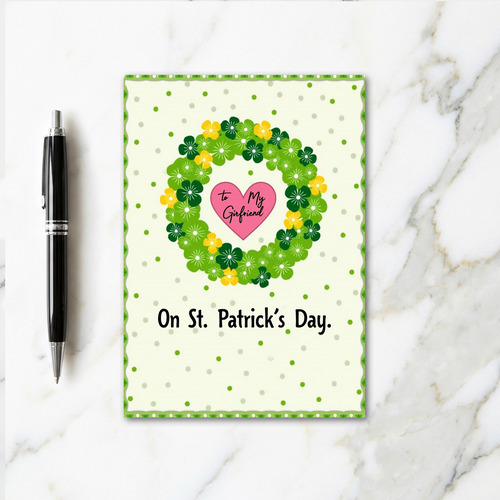 Clover Heart Girlfriend St Patricks Card