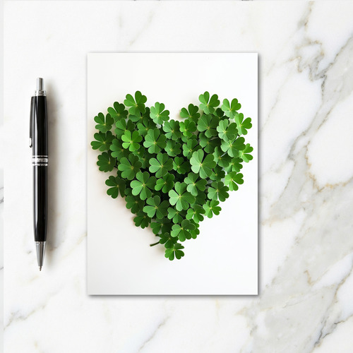 Clover Heart Glitter Texture Card