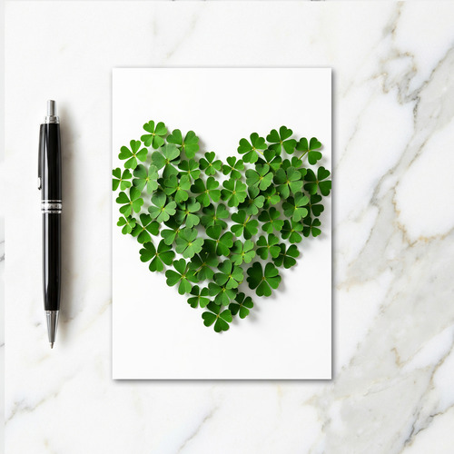 Clover Heart Good Luck Card