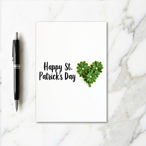 Clover Heart Happy St Patricks Card