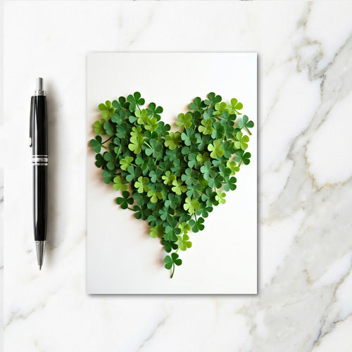 Clover Heart Love Greeting Card